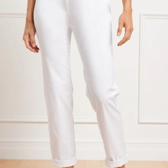 TALBOTS RELAXED CHINOS
SIZE 6 WHITE - Picture 2 of 4